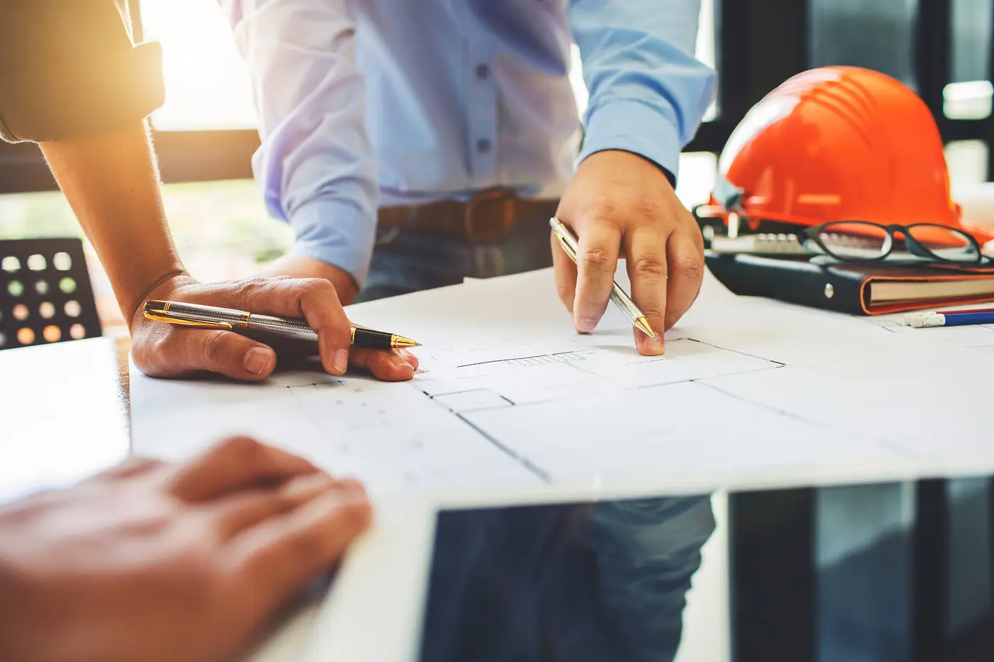 Chartered Architect Cardiff | Architecture engineering teamwork meeting | David A Courtney Architect