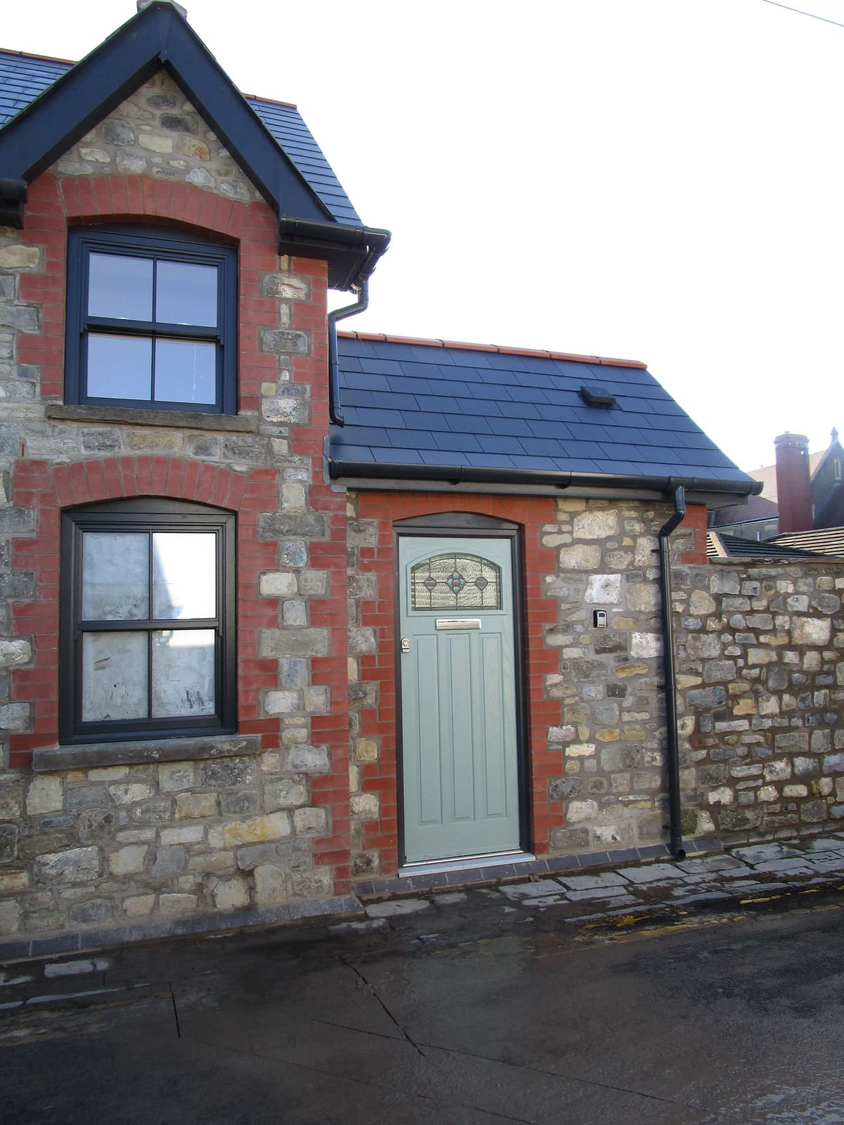 Front of a house after renovation